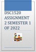 DSC1520 ASSIGNMENT 2 SEMESTER 1 OF 2022