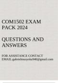 COM1502 Exam pack 2024(Communication Contexts and Applications) Questions and answers