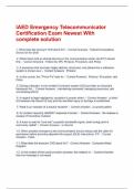 IAED Emergency Telecommunicator Certification Exam Newest With complete solution