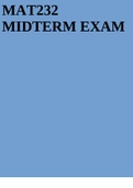 MAT 232 MIDTERM EXAM