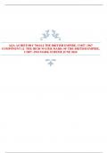 AQA AS HISTORY 7041/1J THE BRITISH EMPIRE, C1857–1967  COMPONENT 1J THE HIGH WATER MARK OF THE BRITISH EMPIRE,  C1857–1914 MARK SCHEME JUNE 2024