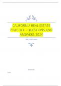 California Real Estate Exam 2024