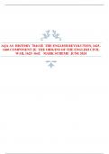 AQA AS HISTORY 7041/2E THE ENGLISH REVOLUTION, 1625– 1660 COMPONENT 2E THE ORIGINS OF THE ENGLISH CIVIL  WAR, 1625–1642 MARK SCHEME JUNE 2024