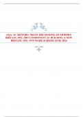 AQA AS HISTORY 7041/2S THE MAKING OF MODERN BRITAIN, 1951–2007 COMPONENT 2S BUILDING A NEW  BRITAIN, 1951–1979 MARK SCHEME JUNE 2024