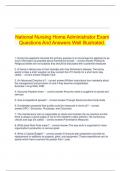   National Nursing Home Administrator Exam Questions And Answers Well Illustrated.