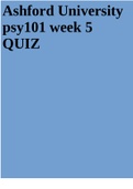 Ashford University psy101 week 5 QUIZ