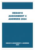 HED4810 ASSIGNMENT 4 ANSWERS 2024