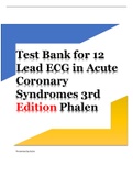 Test Bank for 12 Lead ECG in Acute Coronary Syndromes 4rd Edition