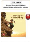 Test Bank for Survey of Accounting, 7th Edition by Edmonds & Olds