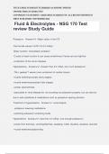 Fluid & Electrolytes - NSG 170 Test review Study Guide