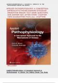 Test Bank - Applied Pathophysiology A Conceptual Approach to the Mechanisms of Disease 3rd Edition By Carie A. Braun, Cindy M. Anderson | Chapter 1 – 18, Complete Guide 2023|