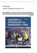 Test Bank for Anatomy & Physiology for Emergency Care, 3rd Edition by Bledsoe/Martini/Bartholomew