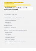 NSG 170 Test 3 Study Guide with Complete Solutions