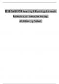 Test Bank - Anatomy and Physiology for Health Professions-An Interactive Journey, 4th Edition (Colbert, 2019), Chapter 1-19 | All Chapters