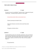 Study guide NSG 6435 Week 8 Quiz Answers 100% Correct And Comprehensive The physical exam of an established 7-month-old client – diagnosed with spastic cerebral palsy – will mostly likely be positive for which signs? A 4-year-old client, who is new to the