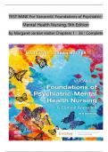 TEST BANK For Varcarolis' Foundations of Psychiatric Mental Health Nursing, 9th Edition by Margaret Jordan Halter, Verified Chapters 1 - 36, Complete