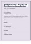 Mosby's 50 Radiation Therapy Practice Board Exam 1 Certification Questions Well Answered|16 Pages