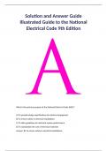 Solution and Answer Guide Illustrated Guide to the National Electrical Code 9th Edition by Charles R. Miller Chapter 1-19 Exam (1 2)