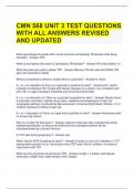  CMN 568 UNIT 3 TEST QUESTIONS WITH ALL ANSWERS REVISED AND UPDATED 