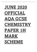 2020 OFFICIAL AQA GCSE CHEMISTRY  MARK SCHEMES