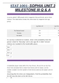 STAT 1001: SOPHIA UNIT 3 MILESTONE III Q & A