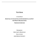 Essentials of Accounting for Governmental and Not-for-Profit Organizations, Copley - Complete test bank - exam questions - quizzes (updated 2022)