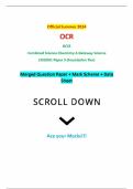 Official Summer 2024 OCR GCSE Combined Science Chemistry A Gateway Science J250/03: Paper 3 (Foundation Tier) Merged Question Paper + Mark Scheme + Data Sheet