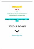 Official Summer 2024 OCR GCSE Combined Science B Twenty First Century Science J260/02: Chemistry (Foundation Tier) Merged Question Paper + Mark Scheme + Data Sheet