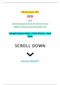 Official Summer 2024 OCR GCSE Combined Science B Twenty First Century Science J260/04: Combined science (Foundation Tier) Merged Question Paper + Mark Scheme + Data Sheet