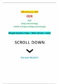 Official Summer 2024 OCR GCSE Design and Technology J310/01: Principles of design and technology Merged Question Paper + Mark Scheme + Insert