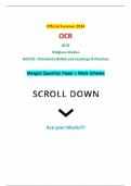 Official Summer 2024 OCR GCSE Religious Studies J625/01: Christianity Beliefs and teachings & Practices Merged Question Paper + Mark Scheme