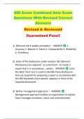 GRI Exam Combined Sets Exam  Questions With Revised Correct  Answers   Revised & Reviewed  Guaranteed Pass!!  