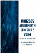 MNO2605 Assignment 4 Semester 2 2024 | Due 23 September 2024