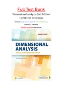 Dimensional Analysis 2nd Edition Horntvedt Test Bank