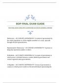 BOP FINAL EXAM GUIDE WITH GUARANTEED ACCURATE ANSWERS |VERIFIED