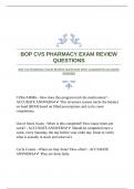 BOP CVS PHARMACY EXAM REVIEW QUESTIONS WITH GUARANTED ACCURATE ANSWERS