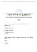 FLETC UPTP EXAM QUESTIONS WITH GUARANTEED ACCURATE ANSWERS