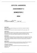 IOP3705 ASSIGNMENT 4 SEMESTER 2 2024 WRITTEN ANSWERS