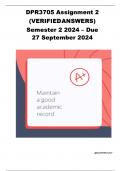 DPR3705 Assignment 2 (VERIFIED ANSWERS) Semester 2 2024 – Due 27 September 2024