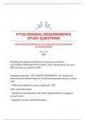 PTCB FEDERAL REQUIREMENTS STUDY QUESTIONS WITH GUARANTEED ACCURATE ANSWERS