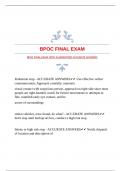 BPOC FINAL EXAM WITH GUARANTEED ACCURATE ANSWERS