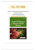 Test bank Foundations of Maternal-Newborn and Women's Health Nursing 7th Edition Murray - All chapters | Complete Guide A+