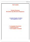 Test Bank for Human Diseases, 6th Edition Neighbors (All Chapters included)