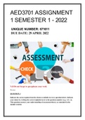 AED3701 Assignment 1 2022