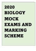 2020 BIOLOGY MOCK EXAMS AND MARKING SCHEME