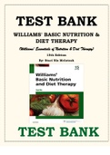 WILLIAMS' BASIC NUTRITION & DIET THERAPY (Williams' Essentials of Nutrition & Diet Therapy) 15TH EDITION BY STACI NIX MCINTOSH TEST BANK ISBN-978 0323377317 This is a Test Bank (STUDY QUESTIONS WITH SOLUTIONS) to help you better study for your Tests