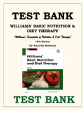 WILLIAMS' BASIC NUTRITION & DIET THERAPY (Williams' Essentials of Nutrition & Diet Therapy) 15TH EDITION BY STACI NIX MCINTOSH TEST BANK ISBN-978 0323377317