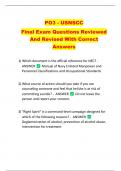 PO3 - USNSCC   Final Exam Questions Reviewed  And Revised With Correct  Answers 