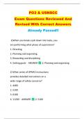 PO3 & USNSCC   Exam Questions Reviewed And  Revised With Correct Answers  Already Passed!! 