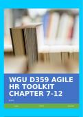 WGU D359 AGILE HR TOOLKIT CHAPTER 7-12